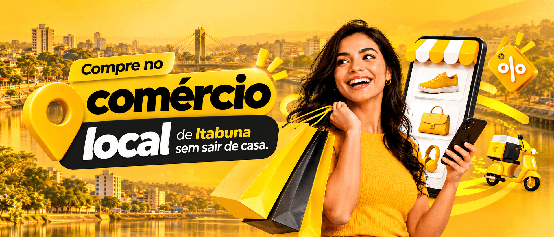 Compre no comércio local de Itabuna sem sair de casa.